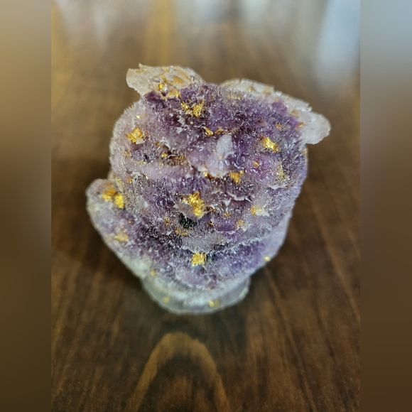 Purple Mica Crystal Owl Figurine 🦉 - Picture 2 of 3